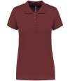 KB255 K255 Kariban Ladies Short Sleeve Piqué Polo Shirt Wine colour image